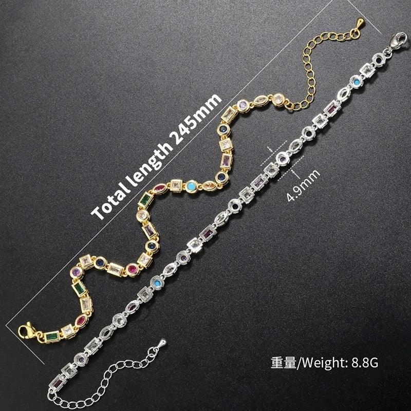 Zhukou Candy Necklace Women Cubic Zirconia Couples Jewelry