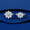 Gold Plated Sunflower Moissanite Ring