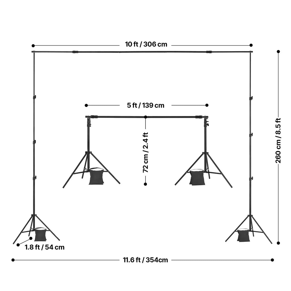 Heavy Duty Metal Backdrop Stand — product image 8
