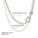 Zircon Star Pendant Necklace Elegant Fashion Jewelry