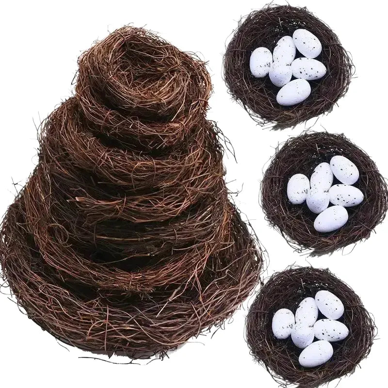 Industrial Rattan Nest Decor Adds Charm — 1pc 18cm