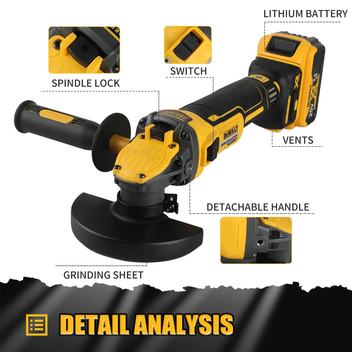 Precision Brushless Angle Grinder Pro