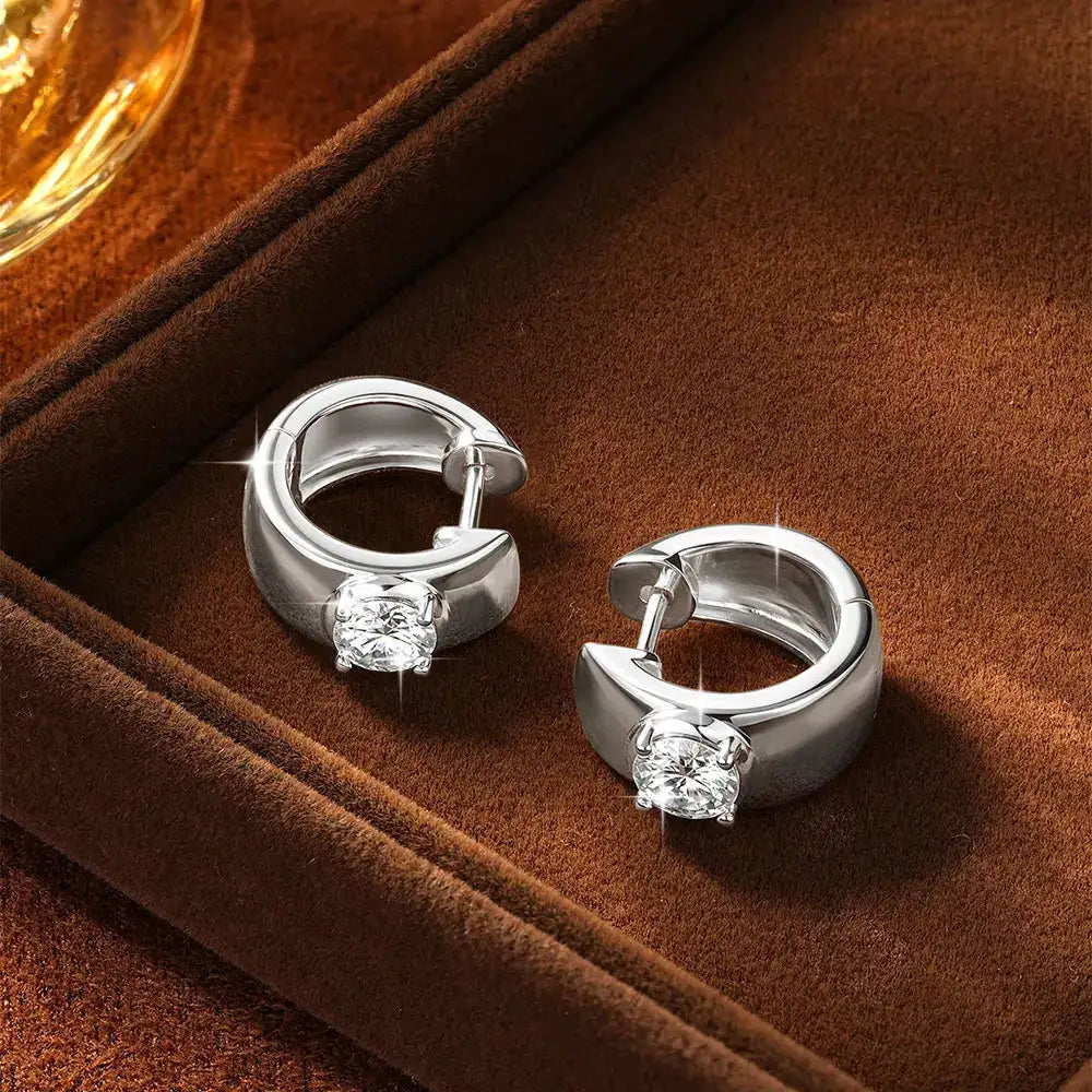 Luxury Gold Moissanite Hoops — product image 4