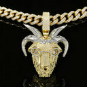 D Iced Out Goat Pendant