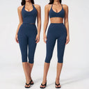 Women Yoga Set High Waist Leggings Crop Top