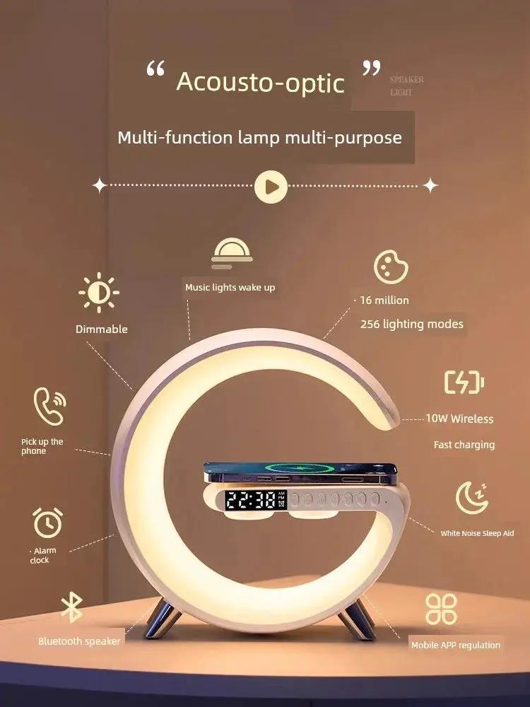Bluetooth Audio Night Lamp With Wireless Charger For Bedroom - OurLum.com