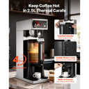 Commercial Drip Coffee Maker, Cups Machine with L Thermal Carafe