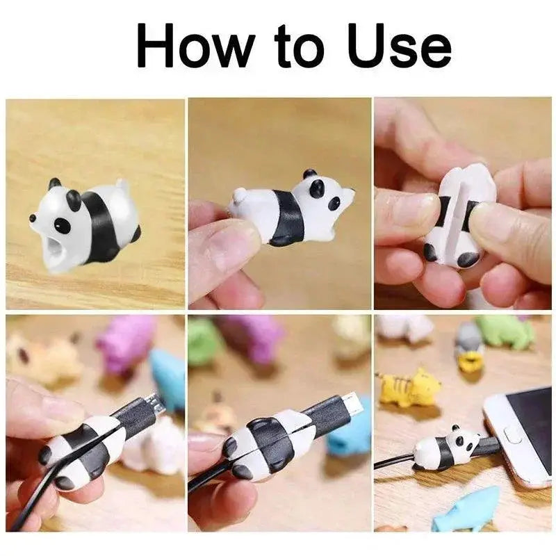 Cute Animal Cable Protector Set Charger Organizers