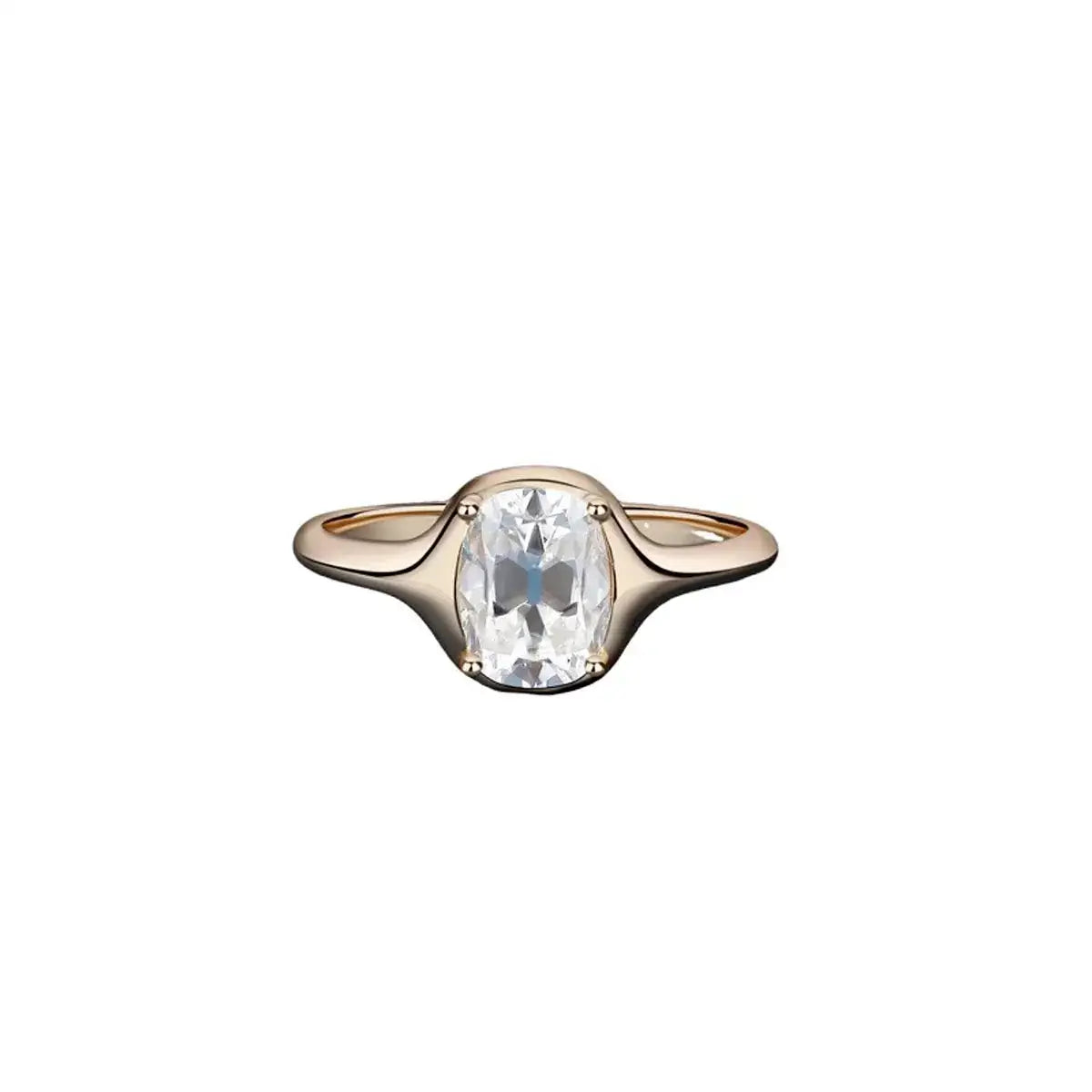 S925 Pure Silver Pillow Shaped Moissanite Women's Ring, Extremely Simple and Retro Style Wedding Engagement Ring, Valentine's Day Gift, Unique Jewelry Gift for Festivals/Birthdays/Parties, the Best Gift for Girlfriends