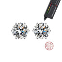 Moissanite Stud Earrings in Sterling Silver