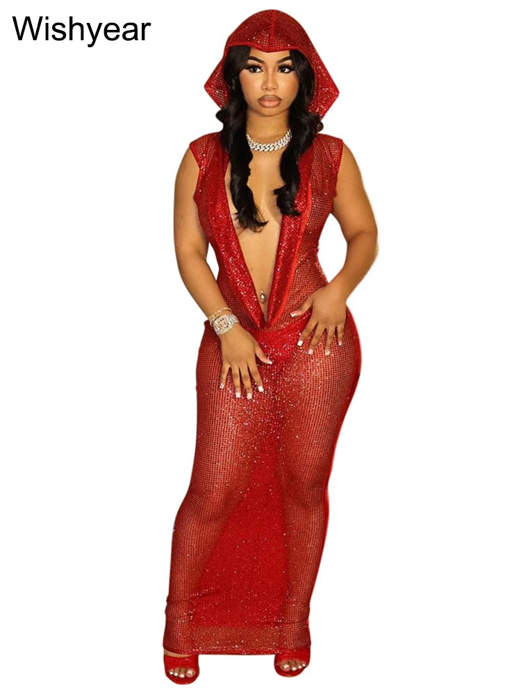 V Neck Backless Evening Dress