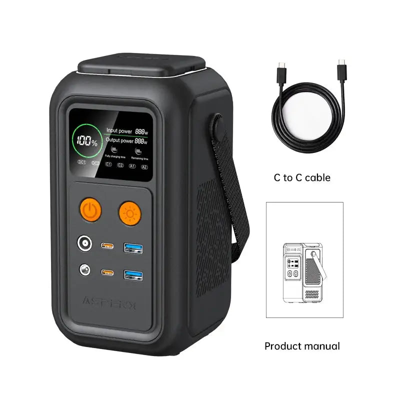 CTOLITY AXP200 AP400 Power Station 192Wh 345Wh Lifepo4 Battery for Camping Power Bank UPS Battery Backup USB TYPE-C LED Light