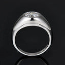 Round Moissanite Ring in Sterling Silver DJFDI