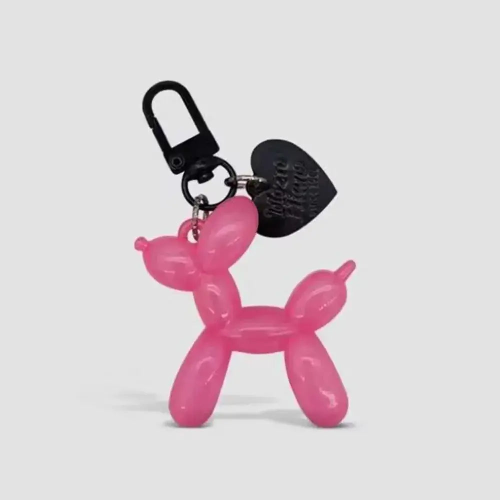 Cute Cartoon Balloon Dog Couple Keychains Gift Set Two Piece
