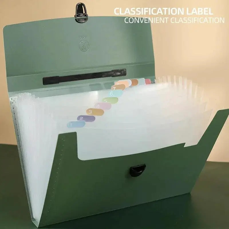 A4 File Folder 13 Layers PP Fashion Storage Bag Organizer