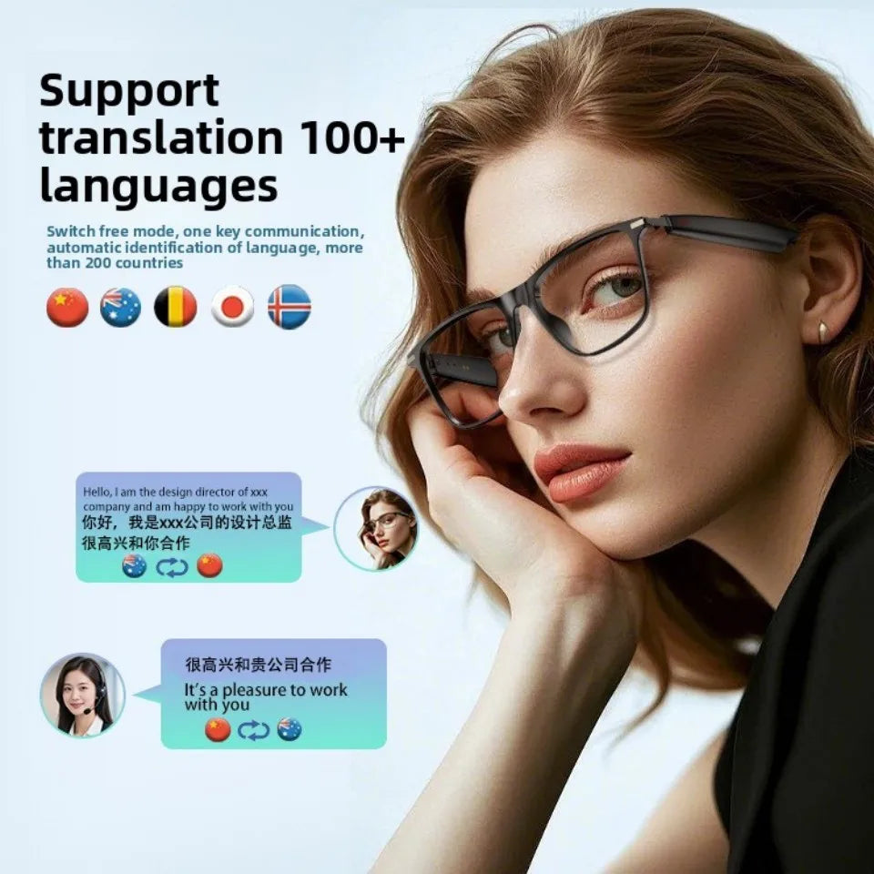 New AI Smart Translation Glasses Sunglasses Bluetooth Call Music Playback Supporting App Translation 100+Languag Men Women 2026