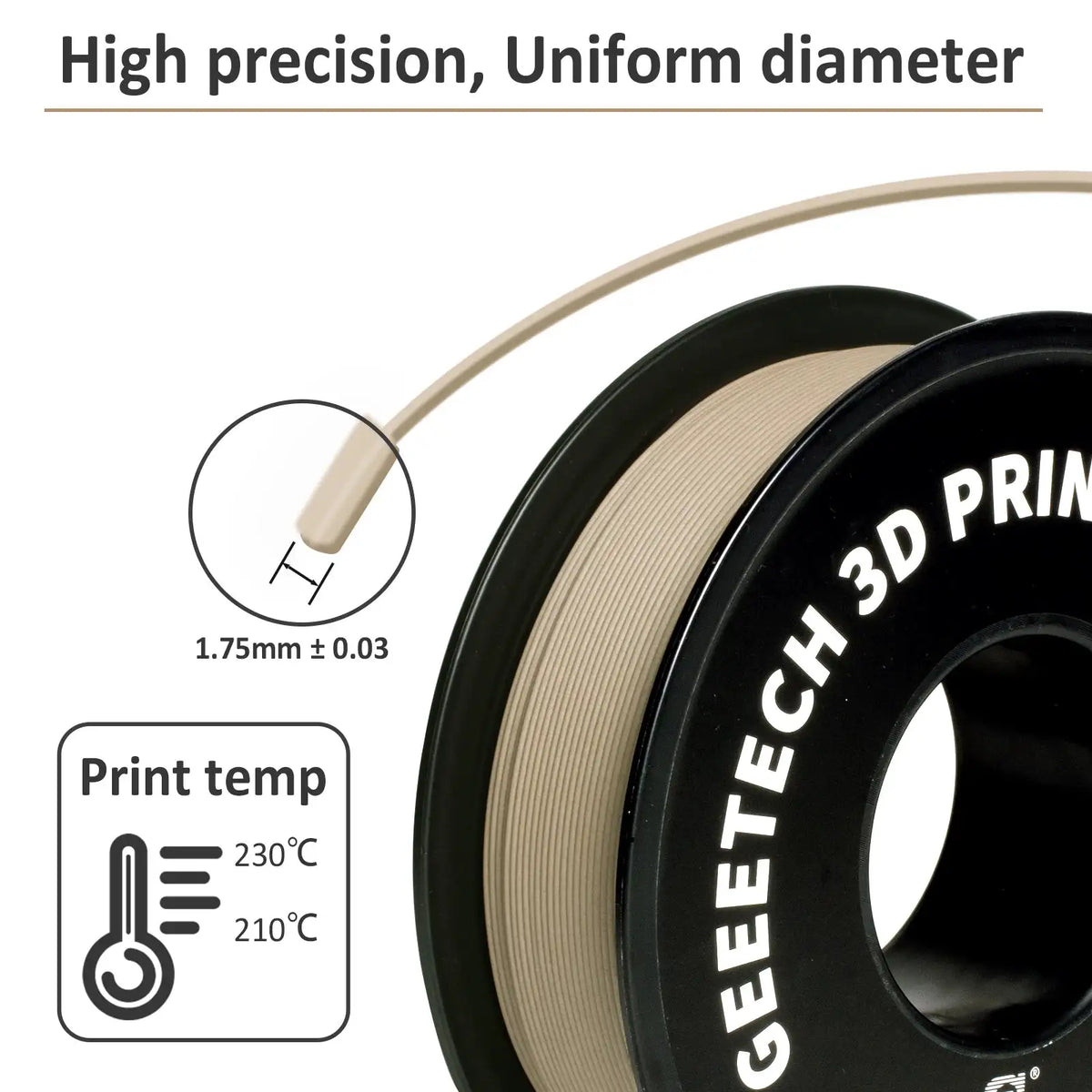 Wood PLA Filament for Decorative Prints — product view 3