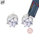 Moissanite Stud Earrings In Earplugs