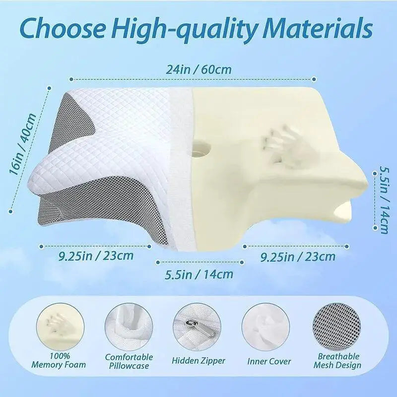 Memory Foam Neck Support Pillow For Superior Sleep Comfort