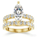 Moissanite Ring in Sterling Silver Carat Marquise Ring