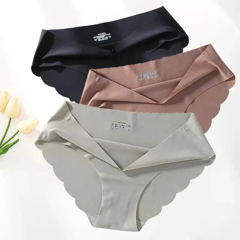 Silk Comfort Briefs Set Seamless Panties For Women