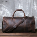 Durable Leather Duffel for Men's Travel
