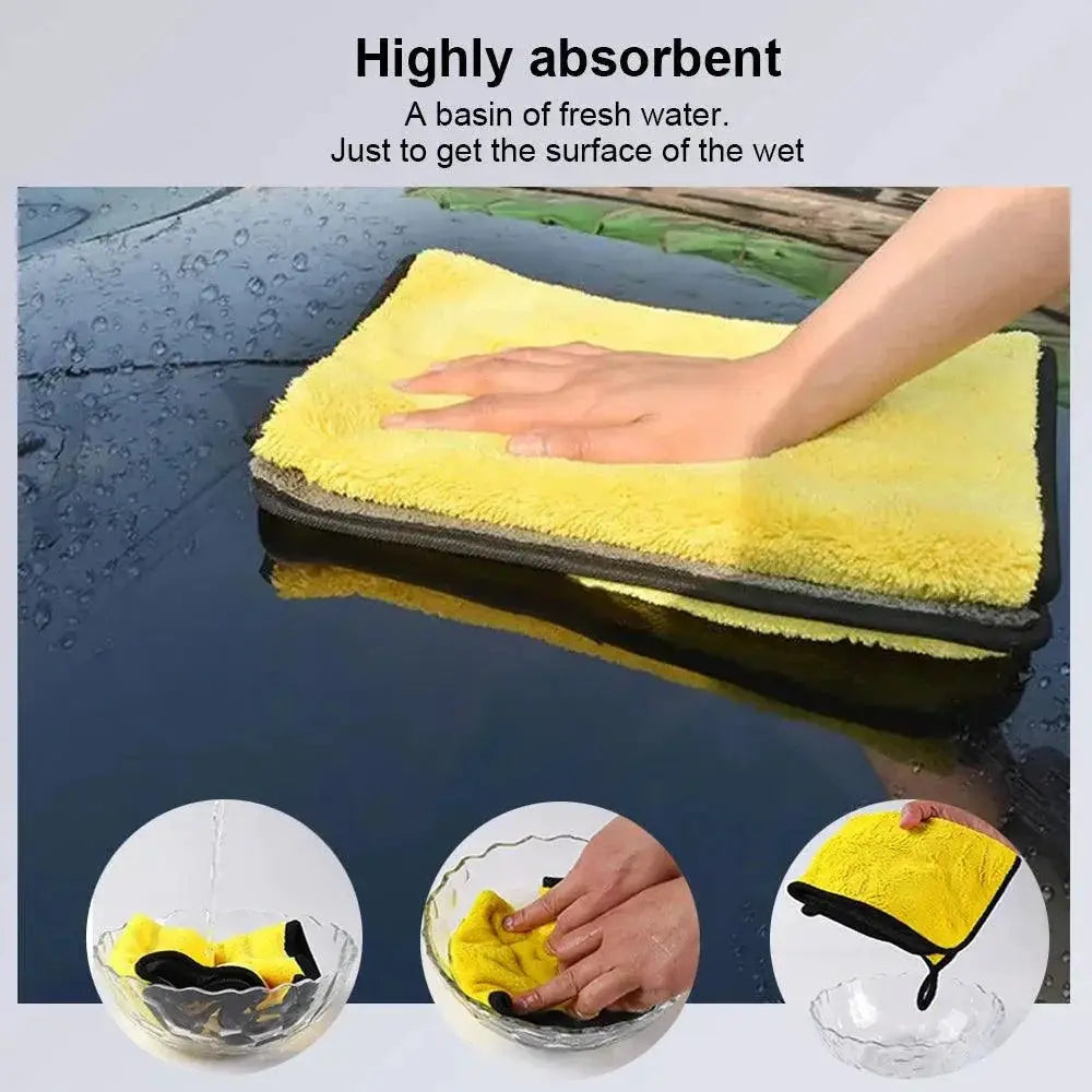 Car Wash Microfiber Towel Set Ultra Absorbent Cloths Pack
