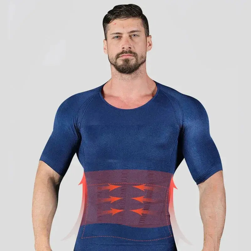Men Slimming Shapewear Body Shaper Modeling T Shirt Vest