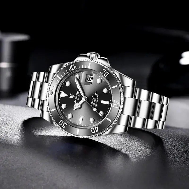 Luxury Automatic Self Winding Watch With Luminous Hands