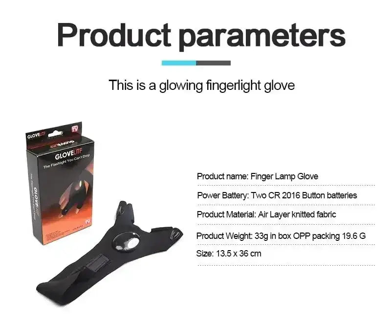 Illuminated Gloves for Night Fishing — product view 9