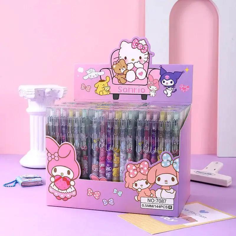 Sanrio Gel Pens Stationery Kit With Metal Hook 12 Colors