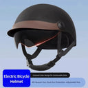 Vintage Ultra Light Electric Bicycle Helmet Sunscreen Breathable Motorcycle Half Helmet Fall Prevention Safety Helmets Riding