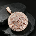 Round Wolf Medallion Pendant K