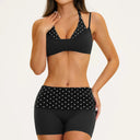 Fitness Set Women Stripes Polka Dot Capri