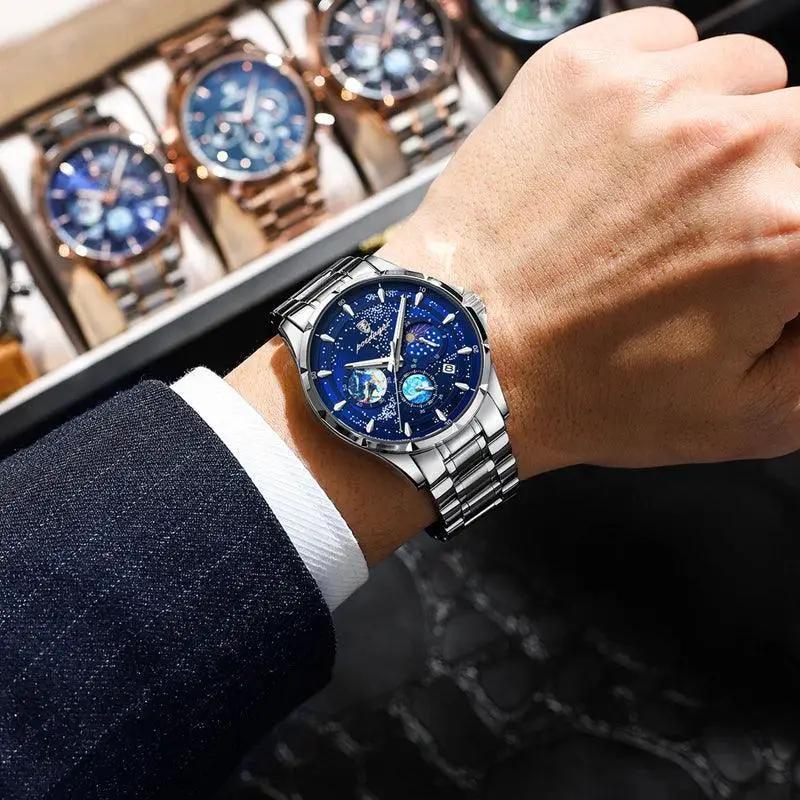 Starry Sky Chronograph Watch Waterproof Luminous Timepiece - OurLum.com