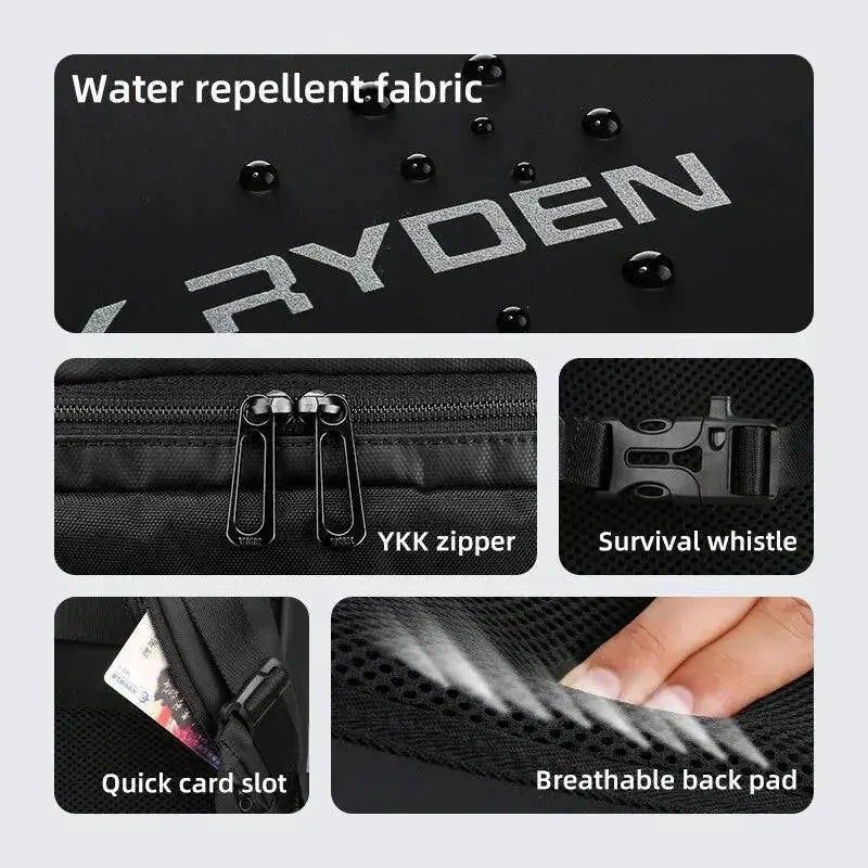 Stylish Waterproof Business Backpack For Men USB Charging