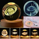 3D Crystal Ball Crystal Planet Night Light DIY Laser Engraved