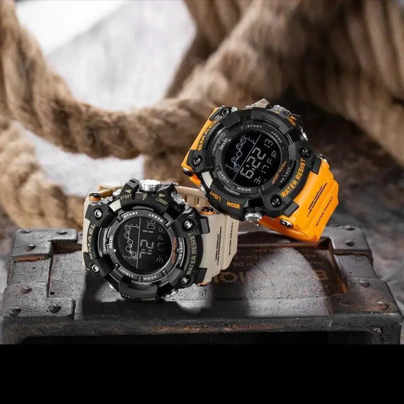 SMAEL Army LED Sports Watch for Active Men Military Style
