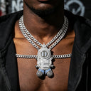 Iced Out Space Astronaut Cartoon