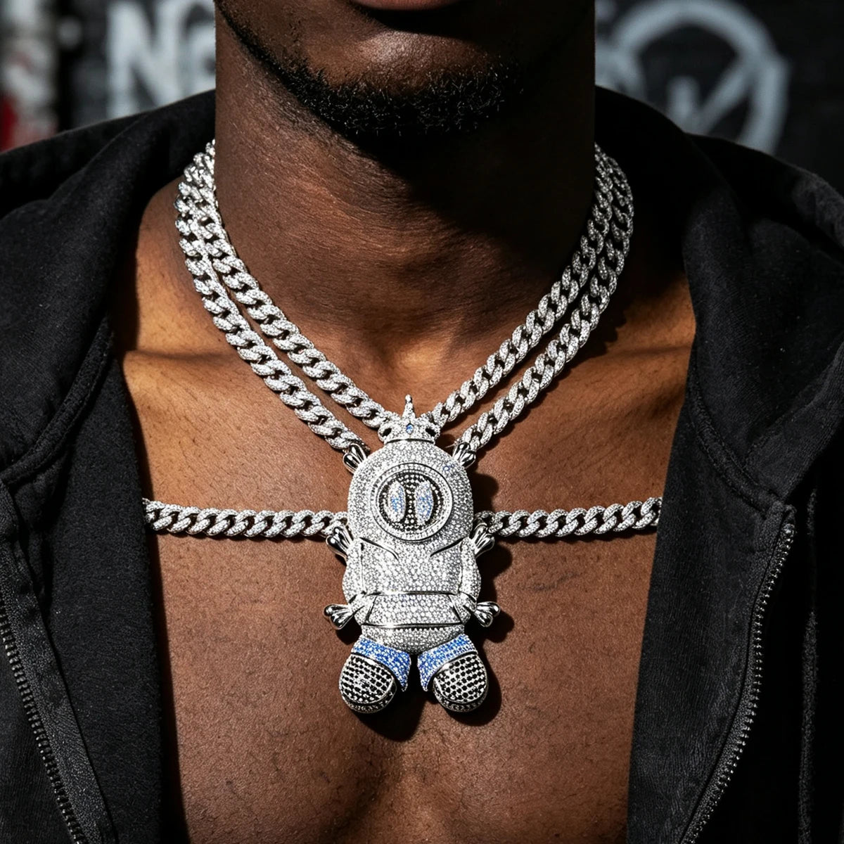 Iced Out Space Astronaut Cartoon