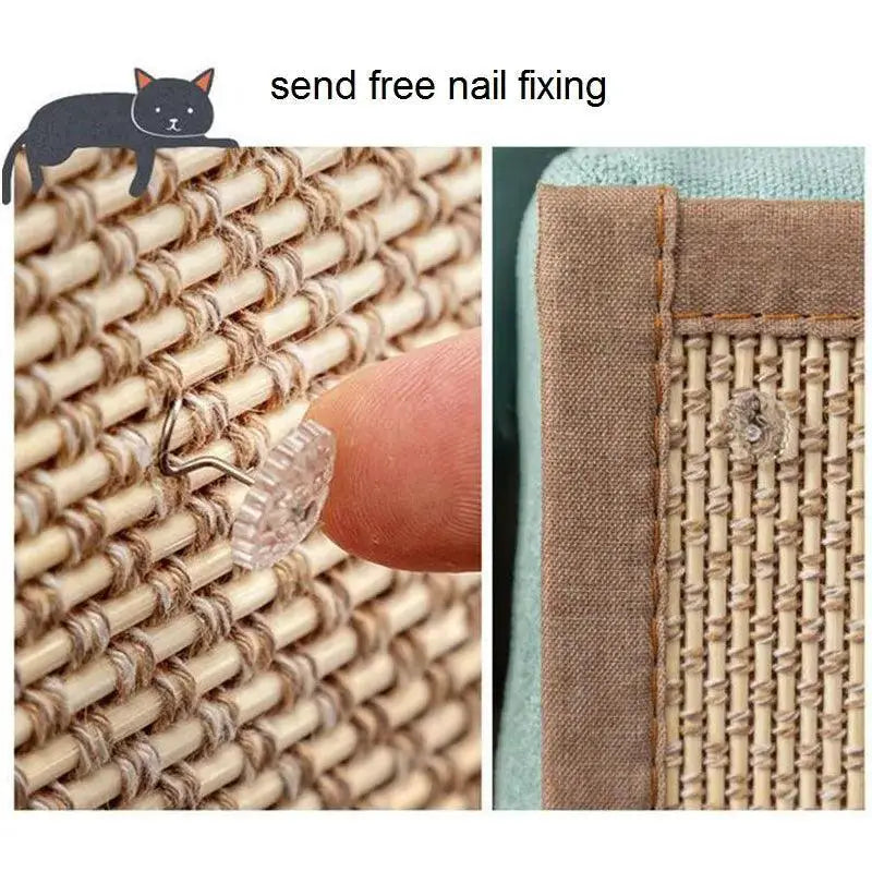 Bamboo Cat Scratcher Sofa Mats Furniture Protector Tree Toy