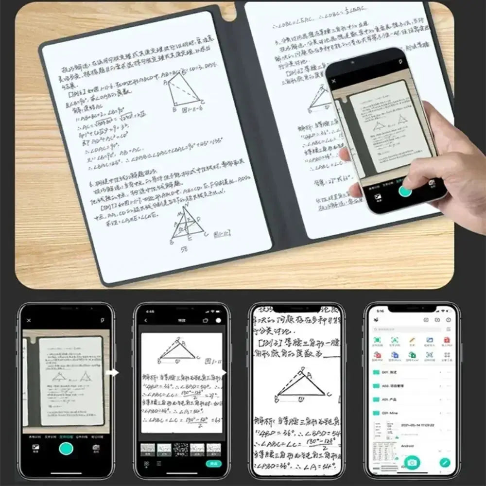 A5 Reusable Whiteboard Notebook Set With Whiteboard Pen