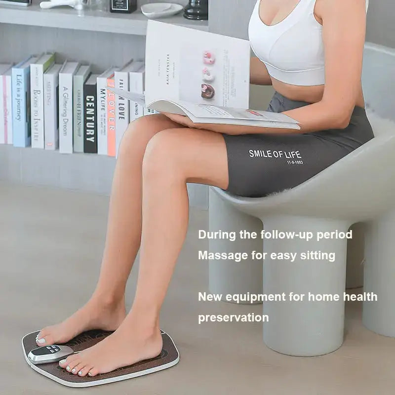 JYouCare Portable EMS Foot Massager pad Acupoint Massage Improve Blood Circulation USB charge fatigue relief Muscle Stimulation