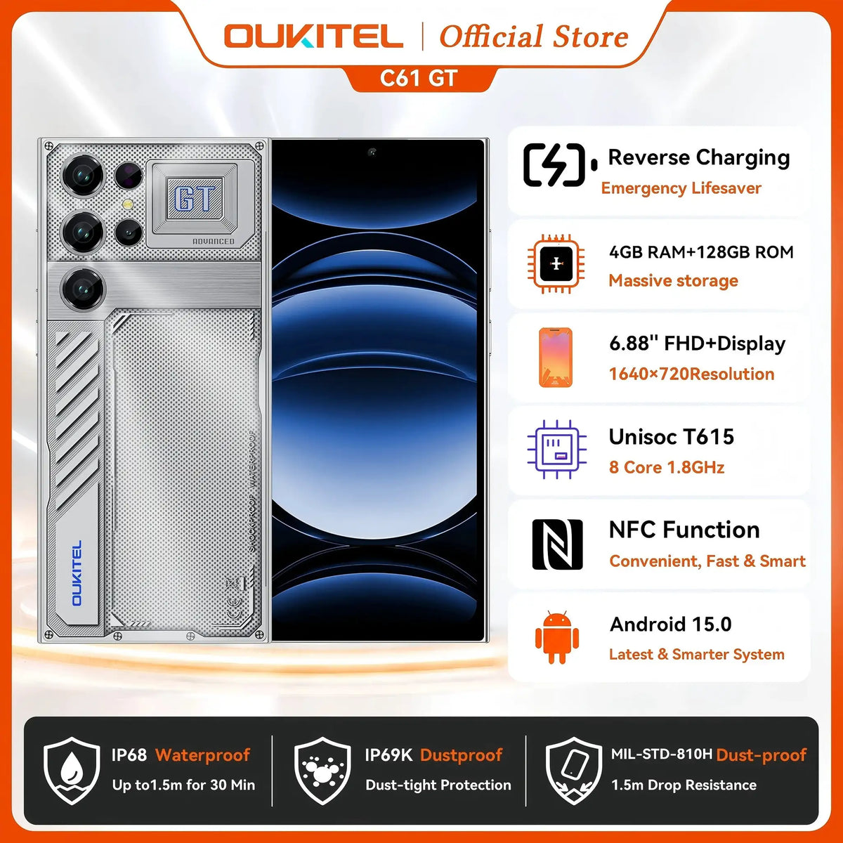 OUKITEL GT Inch Smartphone — product view 7