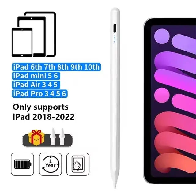 Stylus Pen For Apple Pencil With LED Power Indicators Case