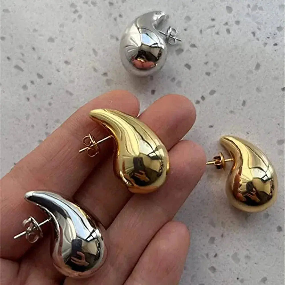 Waterdrop Statement Earrings Stainless Steel Jewelry