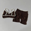 Yoga Set Seamless Crop Top - Breathable Gym Comfort