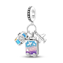 Charm Bead Sterling Silver Pink
