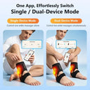 Electric Dual Ankle & Foot Massager 3 Levels Heat Vibration Hot Compress Ankle Massage Heated Wrap Support Brace Foot Protector