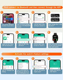 Stylish Bluetooth Fitness Tracker with Health Monitoring Smartwatch